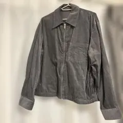GU コーデュロイ ジップアップ ブルゾン グレー M