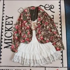 ベロア　テーラードジャケット 花柄 ジャケット ZARA 系