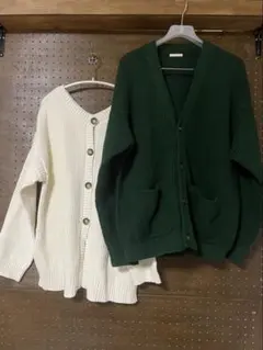 GU 2点セット　メンズカーディガンM　レディースカーディガンS