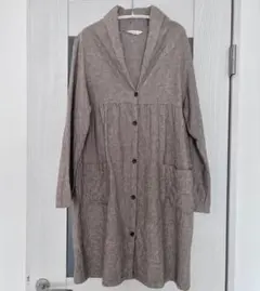 Samansa Mos2 リネン混　ロングワンピース 羽織り ナチュラル M