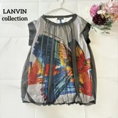 LANVIN collection 38 Tシャツ　チュール　花柄　カットソー