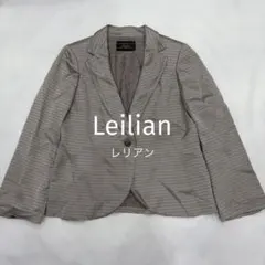 極美品】レリアン 大きいサイズ13+ 麻絹 銀ボタン紺ブレザー