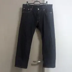 ユニクロ ストレートデニム 35 インディゴ セルビッチ
