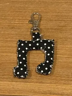 ハンドメイド ドット柄 キーホルダー 音符 平成女児 ウィッシュコア 布