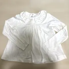 プチバトー 長袖シャツ 140cm 白 女の子