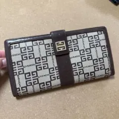 GIVENCHY 長財布 総柄 ブラウン　ヴィンテージ　大容量のサムネイル