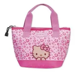 サンリオ　ハローキティ　ピンク　ヒョウ柄ハローキティ　保冷保温ミニトートバッグ