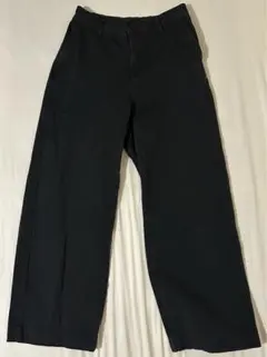 縦横ストレッチチノワイドパンツ婦人Ｍ・チャコールグレー