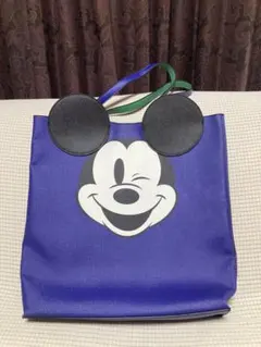 ミッキーマウス ワイドトートバッグ 紫色 ベネトンとのコラボ