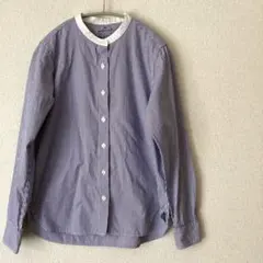 無印良品　ストライプ　長袖ブラウス