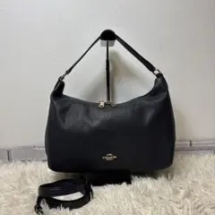 【Coach】half moon 2way leather shoulder