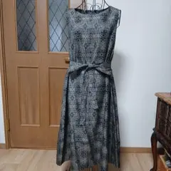 着物リメイクワンピース　　紬からバルーンドレス