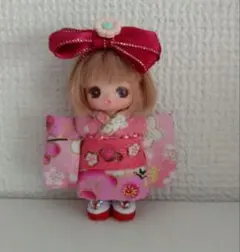 67-69)ぷちリカちゃん服　着物　振袖　草履　髪飾り No14ぷちリカちゃん 着物 髪飾り - メルカリ