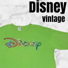【希少カラー&サイズ】00s ディズニーヴィンテージ ロゴTシャツ　XL