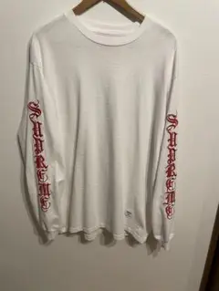 Supreme Old English L/S Top White シュプリーム