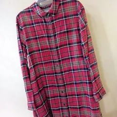 LEPSIM/レプシィム Mサイズ ロング ネルシャツワンピ チェック 古着