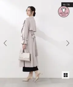 ライトピンク　トレンチコート プロポーション