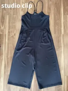 サロペット　studio clip スタディオクリップ　黒　フリーサイズ