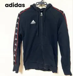 adidas TANGO STREET スウェット テープフードジャケット 黒