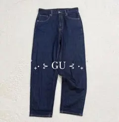 未使用 【 GU ジーユー 】 レディース ストレートデニム ジーンズ XL