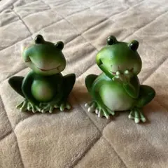 カエルの置物 2体セット