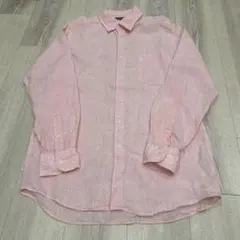 美品＊フランク&アイリーン 希少S リネン オーバーシャツ PAUL ピンク