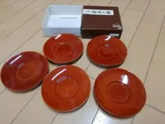 木製　趣味の器　茶托　漆器軽くて上質　裏側も塗りあります
