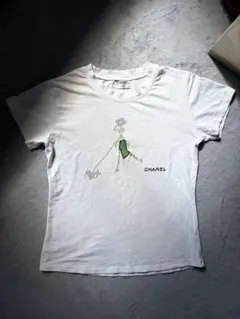 Chanel シャネル半袖Tシャツ ホワイト 花柄エンボス刺繍42 Chanel シャネル半袖Tシャツ ホワイト 花柄エンボス刺繍42
