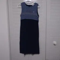 LACOSTE ノースリーブワンピース 38 ネイビー