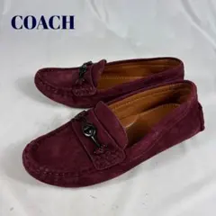 未使用品　コーチ　ローファー　スエード　ドレスシューズ　ターンロック23cm