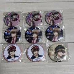 タイムセール！沖田総悟　レトロモダン　缶バッジ70個セット 沖田総悟 缶バッジ 屋台 銀魂 65mm コスパ ジャンプフェスタ ジャン