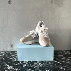 美品new balanceニューバランス厚底24.0WL574ZSM ベージュ