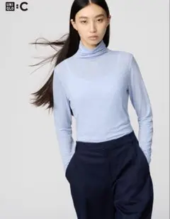 ユニクロ　極暖ヒートテックカシミアブレンドタートルネックT　Lサイズ