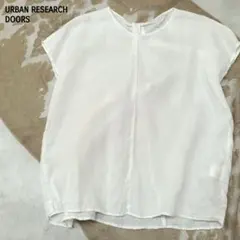 定番人気 アーバンリサーチドアーズ リネン 麻 100％ ブラウス 白 半袖
