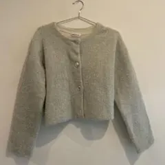 NATURAL BEAUTY BASIC ラメ入りカーディガン メタルボタン