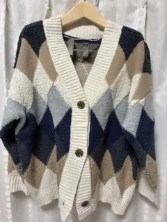 ダイヤモンドパターン オーバーサイズセーター