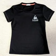 ルコック・ドライ半袖Tシャツ・黒色・サイズL