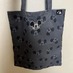 ミッキーマウス トートバッグ グレー・ひょう柄