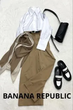 新品【BANANA REPUBLIC】バナナリパブリック　ホワイトシャツショート
