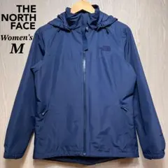 ザノースフェイス　マウンテンパーカー　レディースM ネイビー　刺繍ロゴ