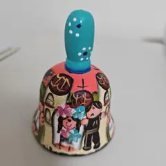 メキシコ製 陶器製 ベル 置物 ハンドペイント