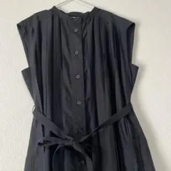 Uniqlo U ノースリーブ　プリーツシャツワンピース M