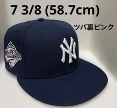 NEWERA 59FIFTY ニューヨーク・ヤンキース 7 3/8 ツバ裏ピンク