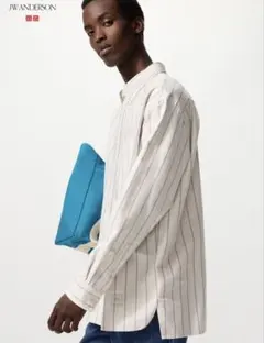 ユニクロ　オックスフォードオーバーサイズシャツ/ストライプ　未着用　xl