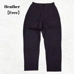 美品　Heather　ヘザー【Free】チェック　テーパードパンツ ワイドパンツ