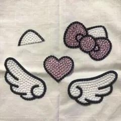 デコうちわ　猫耳　ピンク　羽　ハート