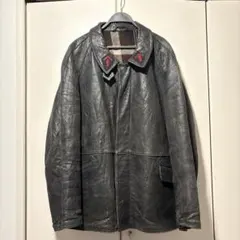 50s 60s French vintage ファイヤーマンジャケット　レザー