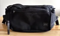 POTER HEAT　ポーターヒート　ウエストバッグ　黒　マグライト難あり