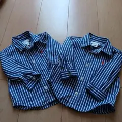 Ralph Lauren ストライプシャツ 6M 2枚セット