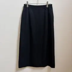 【コムサデモード】毛100% 黒 ロングスカート（9号）フォーマル 通勤 美品のサムネイル